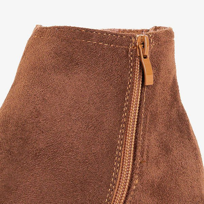 Boots femme marron foncé a'la Chelsea boots Achlum - Chaussures