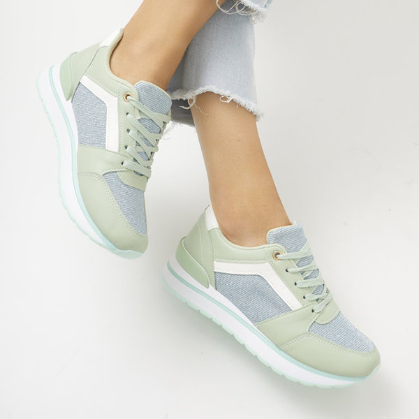 Baskets de sport vertes pour femmes avec paillettes Berilan - Footwear