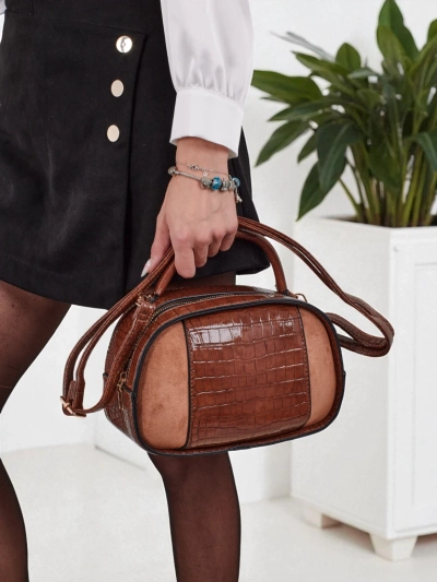 Petit sac à main pour femme en cuir écologique verni Lunar Space