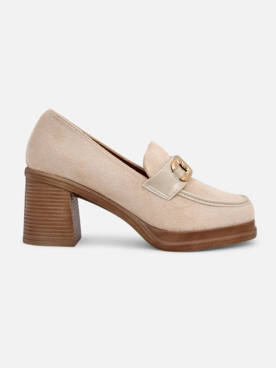 Royalfashion Mocassins pour femmes sur un talon bloc Qeroy