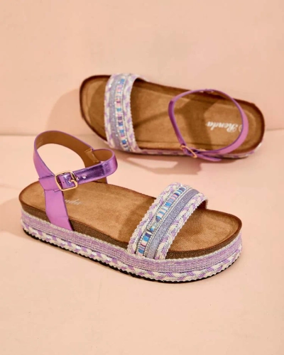 Royalfashion Sandales en mussir brodées pour femme