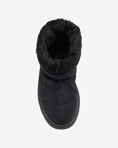 Bottes isolées noires pour femmes a'la bottes de neige Kaliolen - Chaussures
