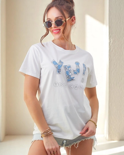 T-shirt en coton pour femmes Royalfashion Oui !