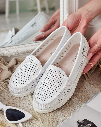 Royalfashion Mocassins en cuir pour femme Nafis