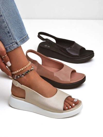 Royalfashion Sandales pour femmes à semelle épaisse Luna Shines