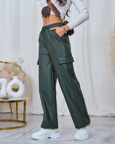 Royalfashion Pantalon de combat droit pour femme en noir