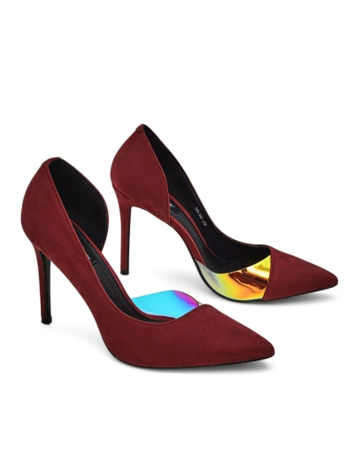 Royalfashion Pompes pour femmes avec un nœud et un insert holographique Dremtru