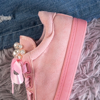 Baskets enfant rose pâle avec perles Nixie - Footwear