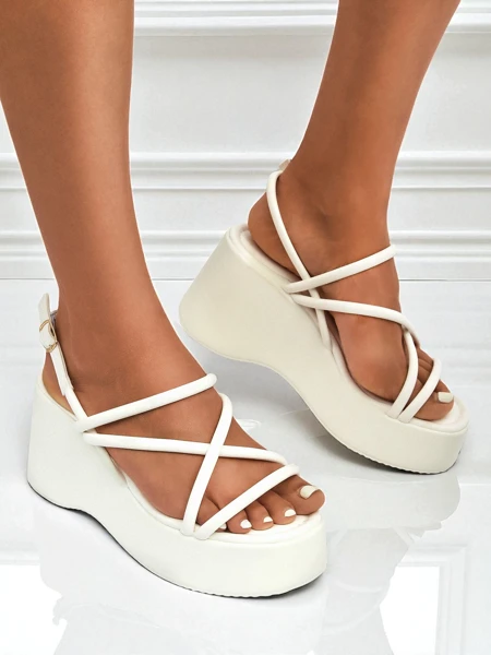 Royalfashion Sandales compensées pour femmes Skyline Straps