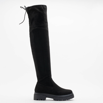 Bottines longues Leilisa pour femmes noires - Chaussures