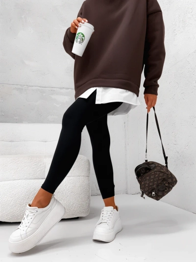 Sweatshirt en coton pour femmes Royalfashion avec bas détachable
