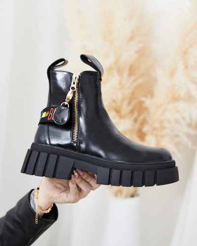 Royalfashion Bottes en cuir écologique pour femmes Poirop