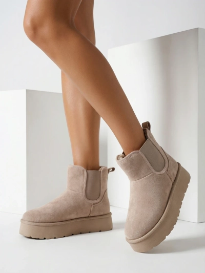 Royalfashion Bottes courtes Nomas a'la bottes de neige pour femmes