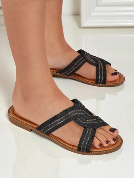 Royalfashion Mules tressées pour femmes Woven Breeze