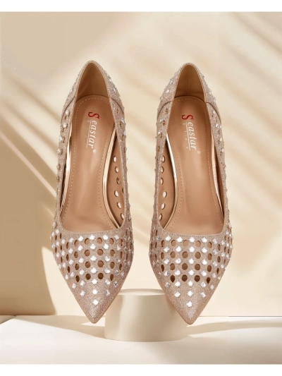Chaussures à talon haut perforées Royalfashion pour femmes Ecatte