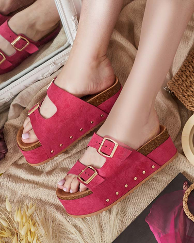 Royalfashion Tongs à plateforme Sodass pour femme