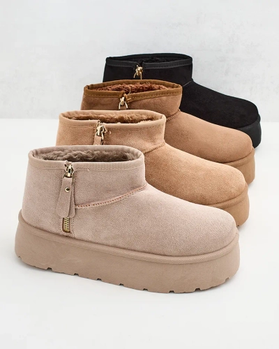 Royalfashion Bottes de neige à plateforme pour femmes a'la Delgadi