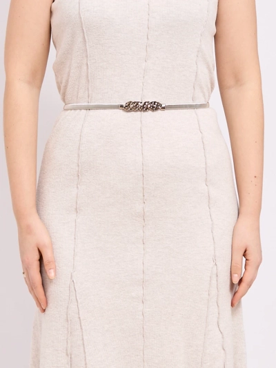 Ceinture argentée pour femme avec ornement Letitia - l'élégance dans un style métallique