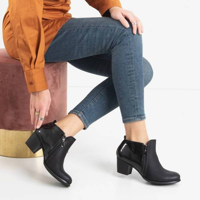 Bottines noires pour femmes sur le poteau Idwin - Footwear