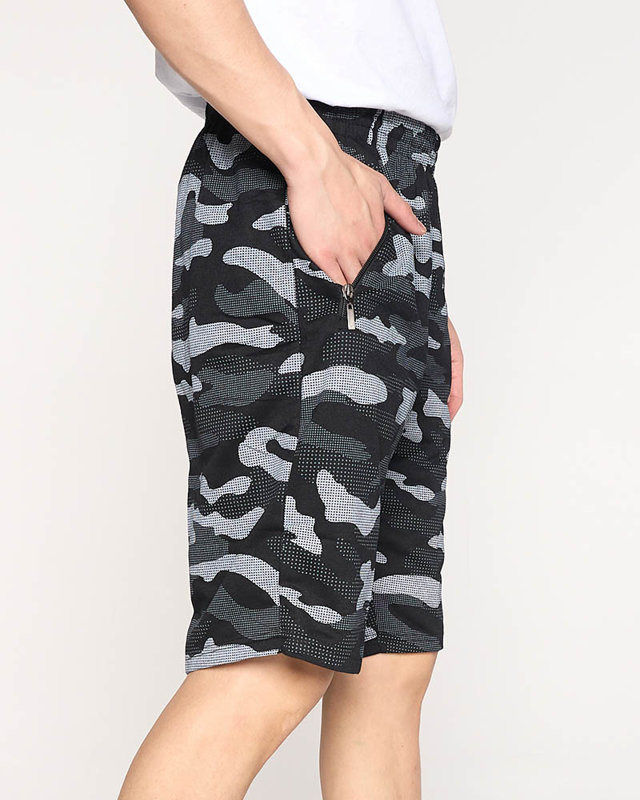 Pantalon de survêtement noir à motif camouflage pour homme - Vêtements