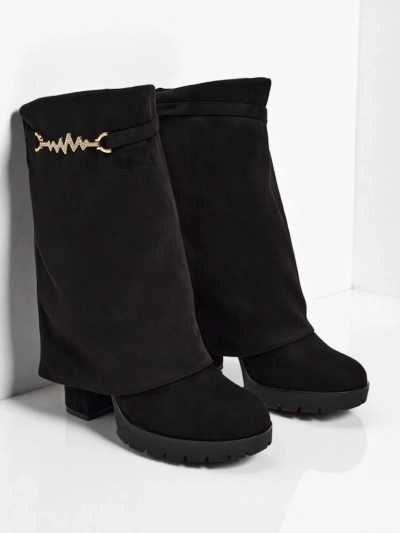 Bottines Luna Noires Élégantes pour les Jours Froids
