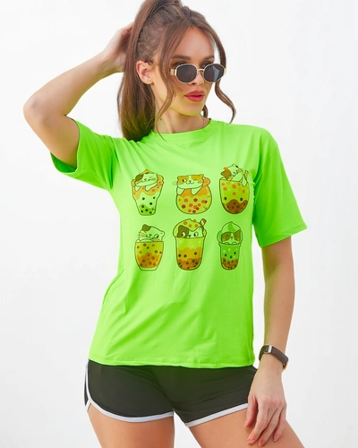 Ensemble de sport Royalfashion pour femmes avec t-shirt et shorts Kitty Cat