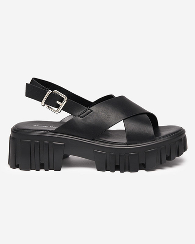 OUTLET Sandales noires pour femme sur semelle massive Otida - Footwear