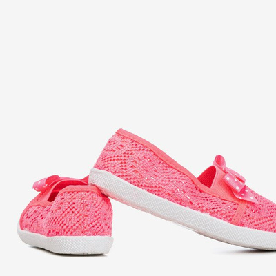 Baskets à enfiler pour enfants Shea pink fluo - Chaussures 1