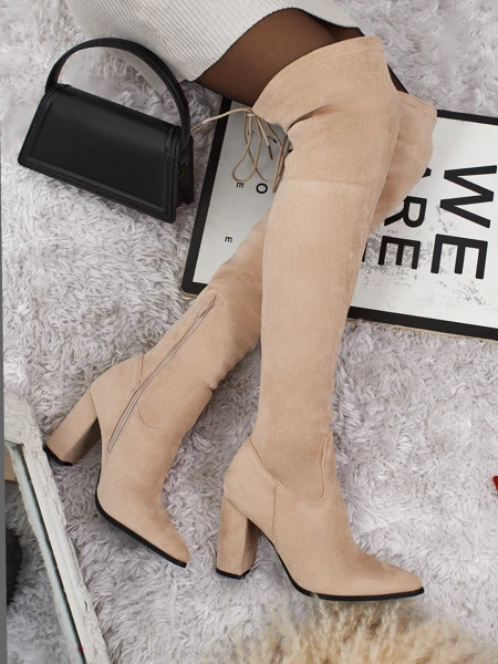Bottines pour Femmes Flora Beige en Cuir Élégantes pour l'Automne