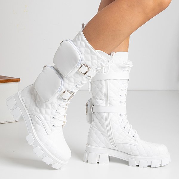 Tige matelassée Tepan blanche - Chaussures