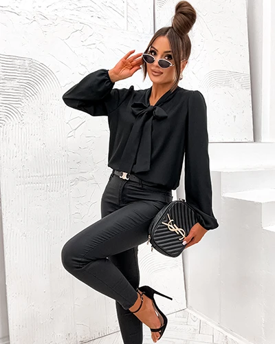 Chemisier Royalfashion pour femmes avec nœud