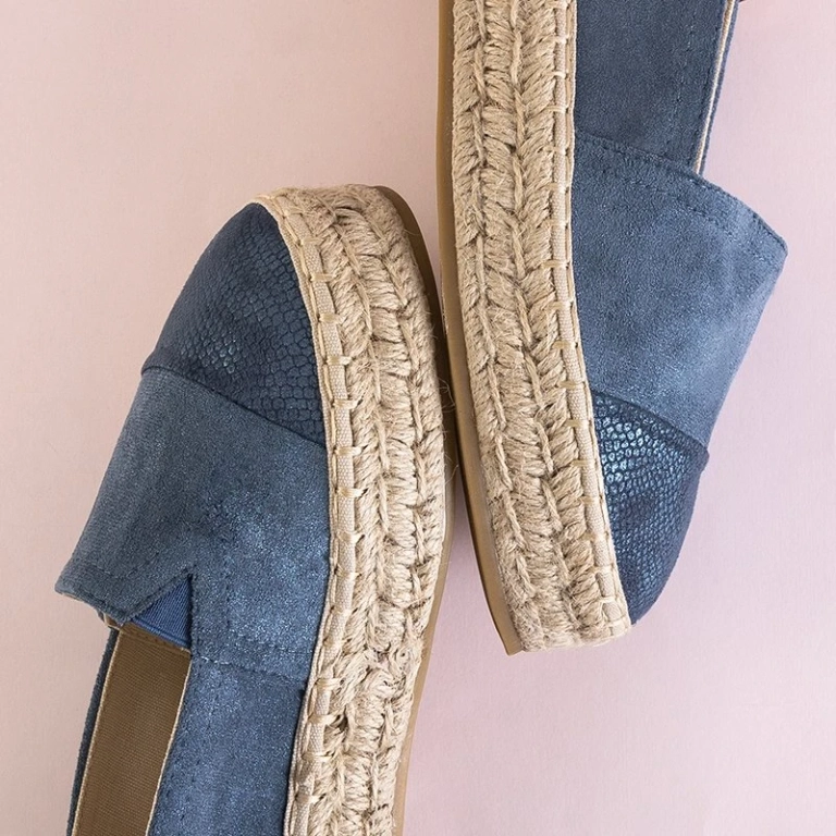OUTLET Espadrilles femme bleu marine à décor Tinika - Chaussures