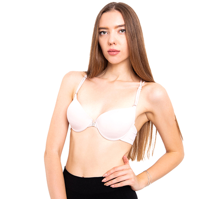 Soutien-gorge push-up femme rose clair sans attache - Sous-vêtements