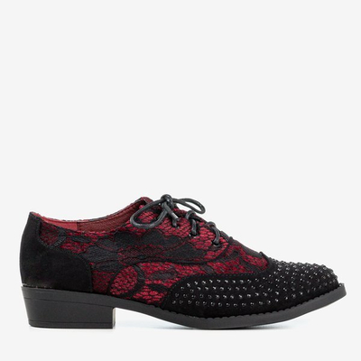 Escarpins femme Bulles à talons bas bordeaux - Chaussures 1