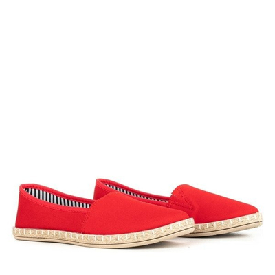 OUTLET Czerwone espadryle Walencia - Obuwie