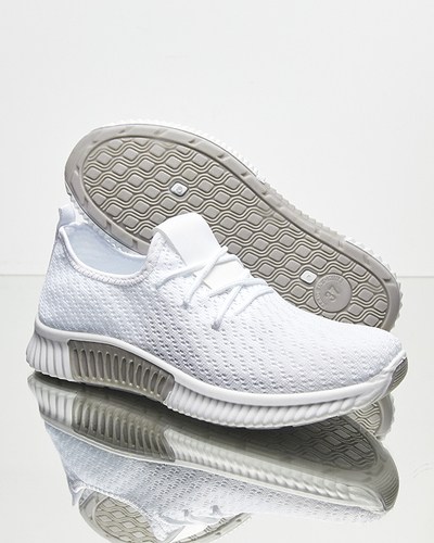 Chaussures de sport blanches en tissu pour femmes Vobbu- Footwear