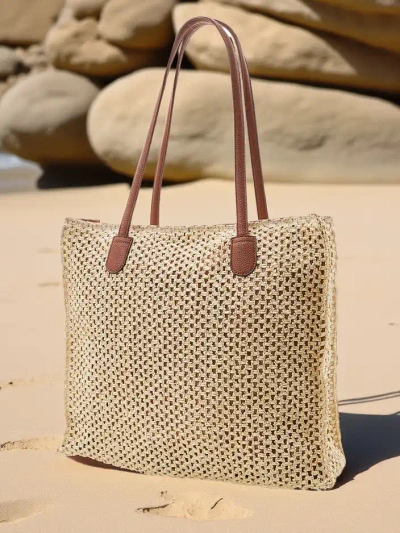 Royalfashion Grand sac d'été en paille pour femmes