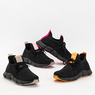Chaussures de sport femme Bommgi noires et roses - Footwear