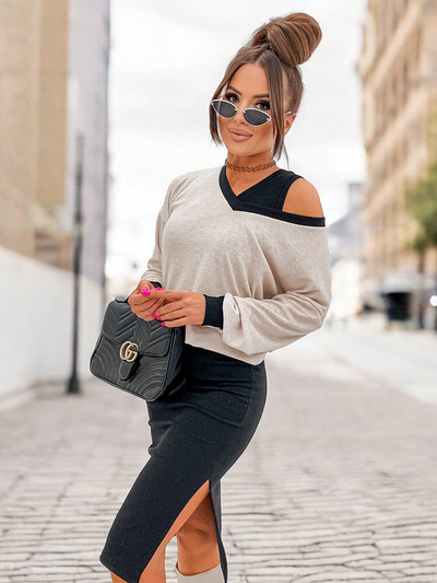 Royalfashion Ensemble décontracté pour femme noir