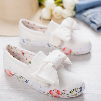 Sneakers écrues à imprimé floral Luciessa - Chaussures 1