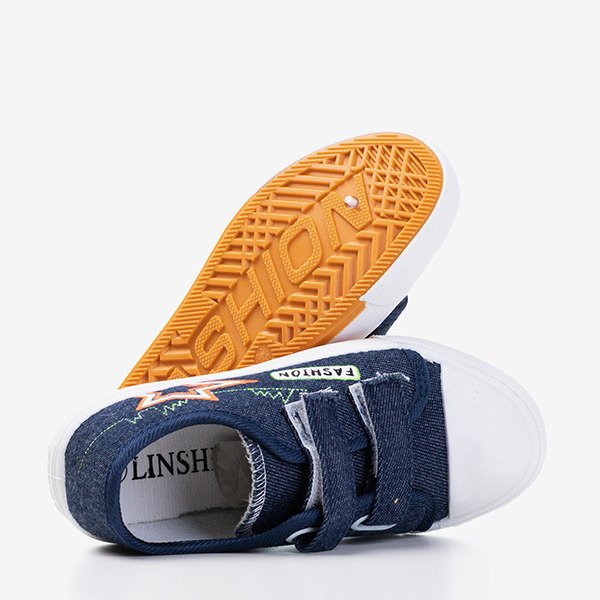 Baskets garçon bleu marine avec décorations Fielemi - Chaussures