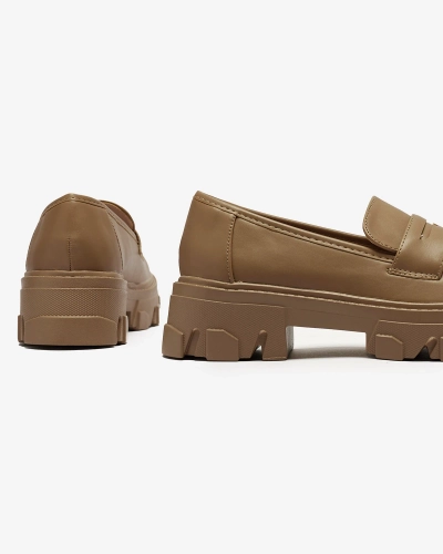 Mocassins marron clair pour femme sur semelle solide Desika - Footwear