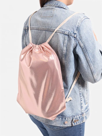 Royalfashion Sac à dos à cordon en tissu brillant