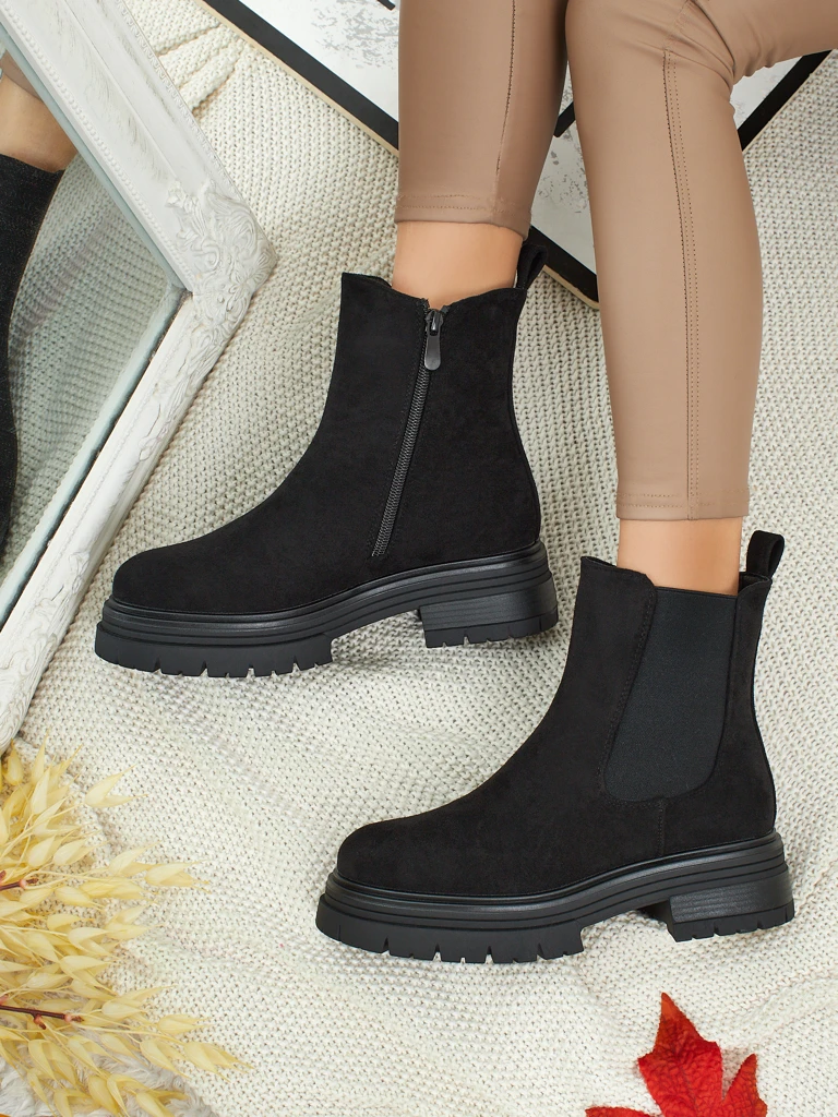 Bottines Chelsea pour femmes en éco-daim Lunvor