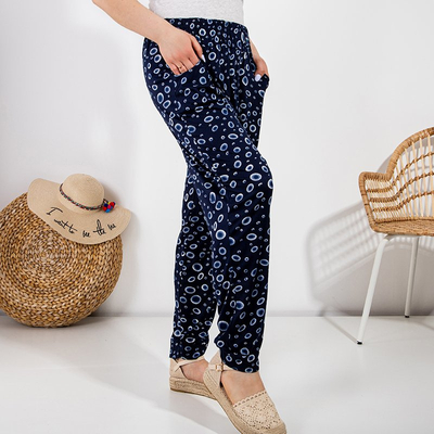 Pantalon en tissu à motifs pour femme TAILLE PLUS - Vêtements
