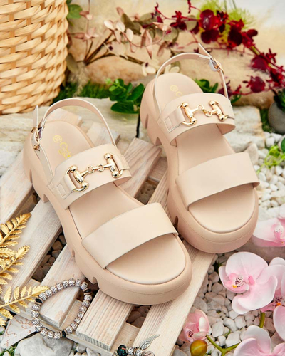 Royalfashion Sandales à plateforme en éco-cuir pour femme Avemil