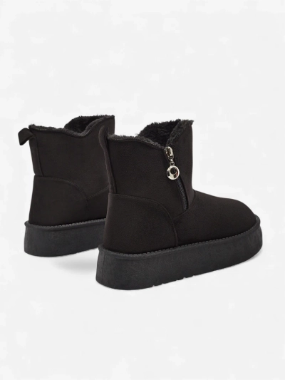 Bottines pour Femmes Aurora Noires en Cuir Écologique pour l'Hiver