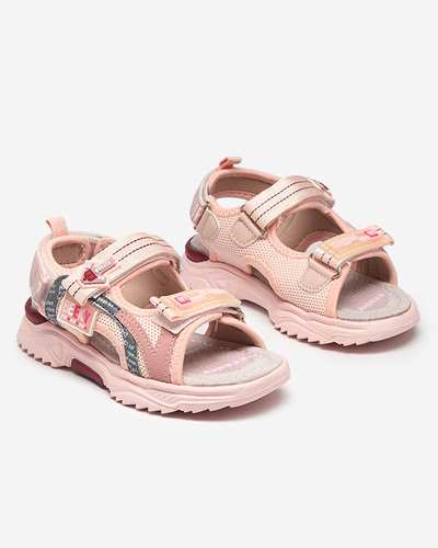 Sandales roses pour enfants avec velcro Ceteris - Footwear