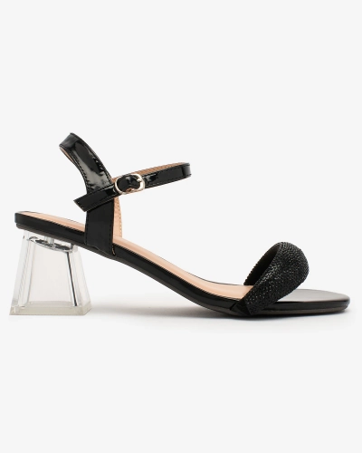 Royalfashion Femmes Noir Halenssa Post Sandals