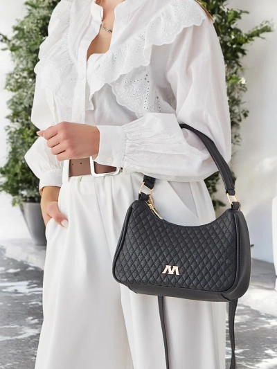 Sac à main élégant pour femmes, petit et matelassé, en éco-cuir